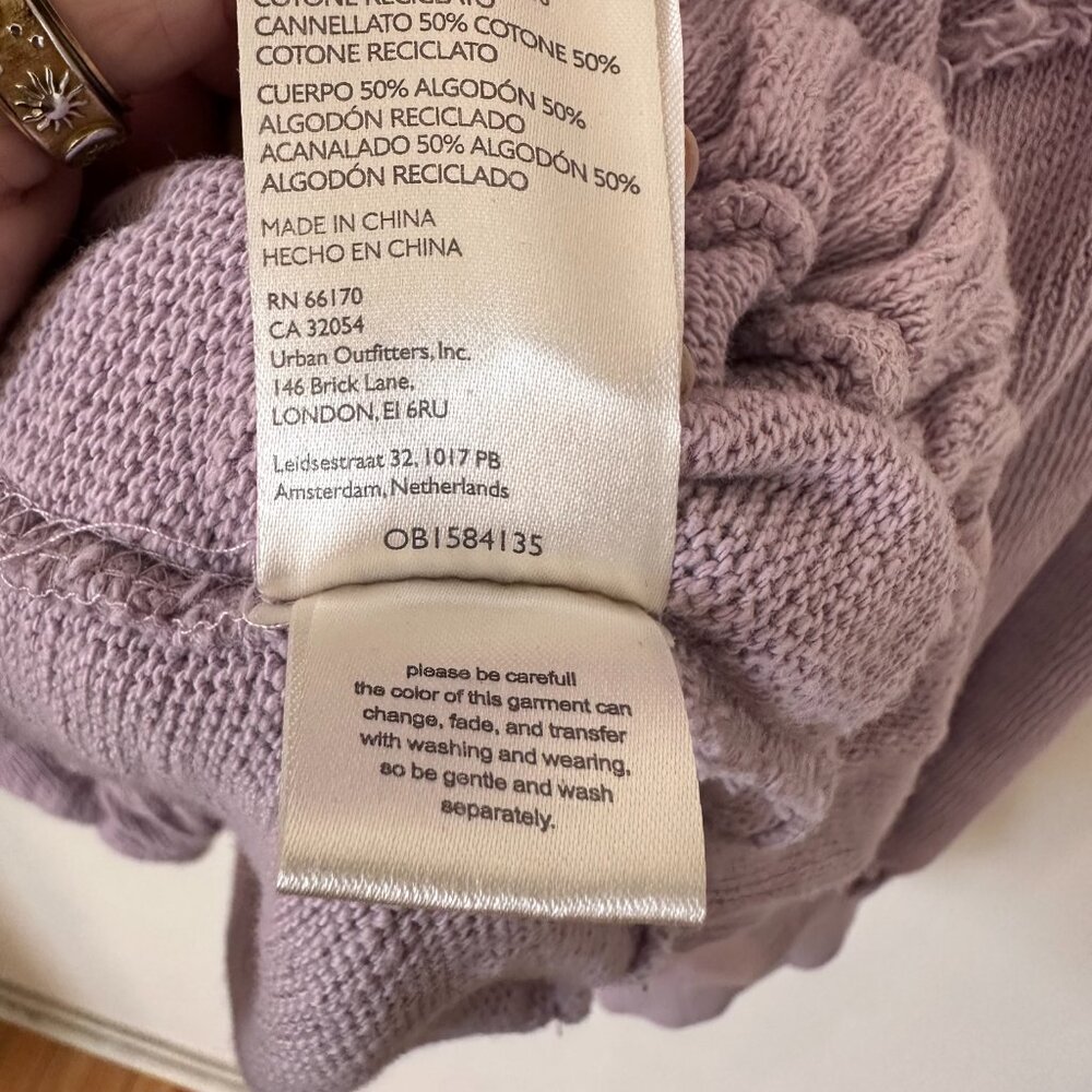 Free People We The Free Lilac Oversized Scoop Neck Top Elastic Hem M - Picture 6 of 6